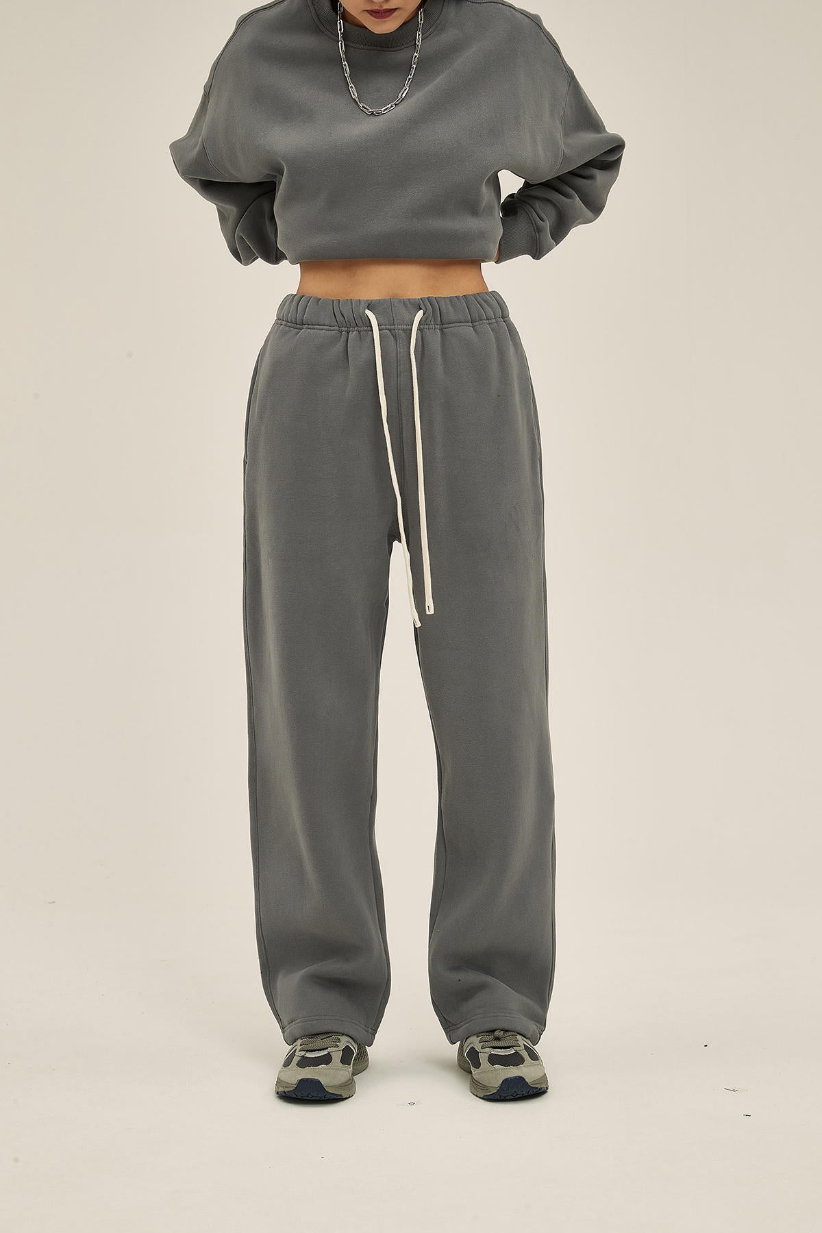 350G Fleece Loose Sports Women Pants