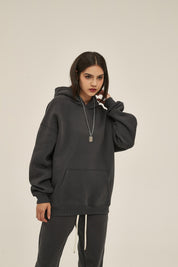 350G Loose Fleece Women Hoodie