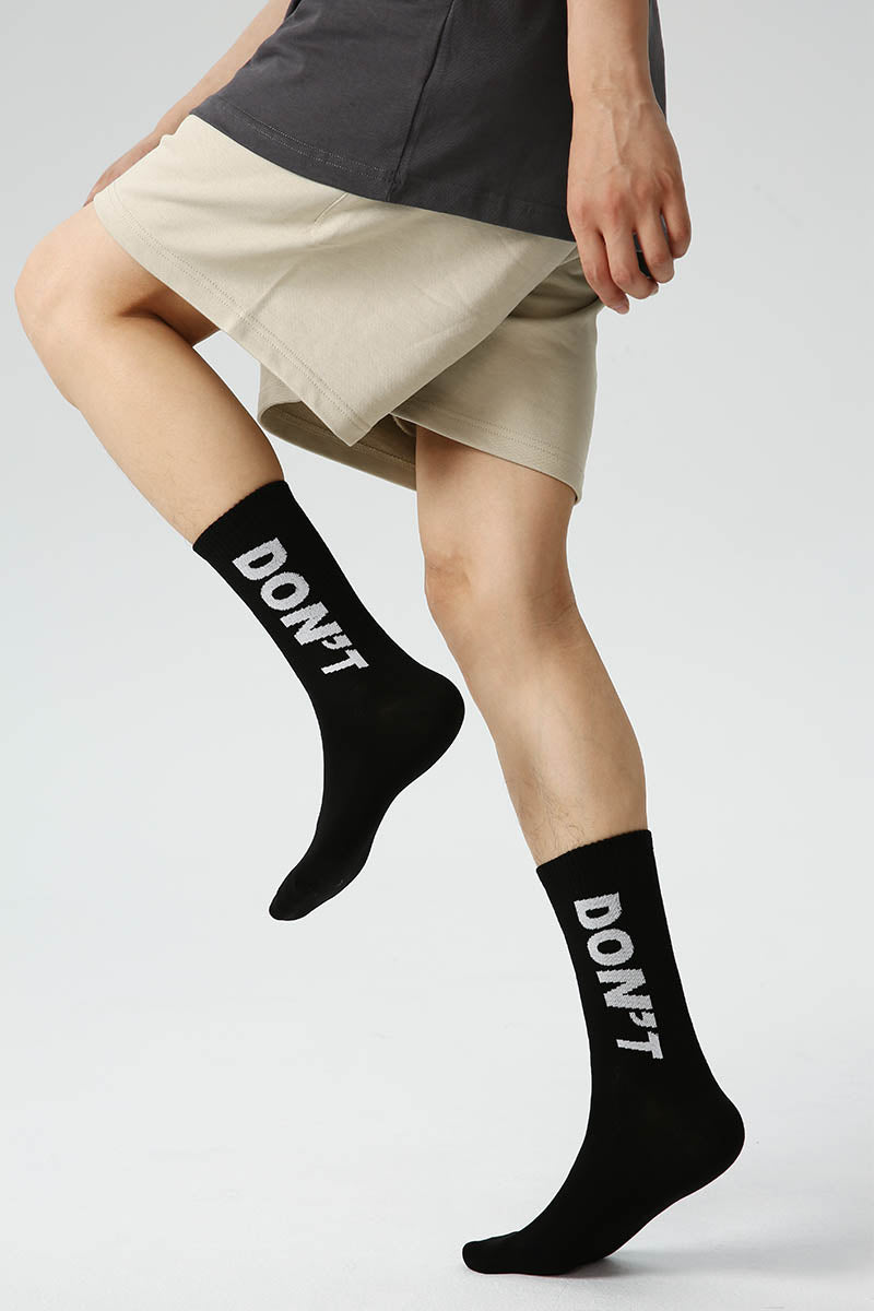 Letter DON'T Printed Men Socks