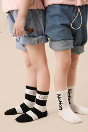 Black And White Lines Kids Socks