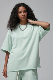 Dyed Washed Loose T-shirt And Shorts Set