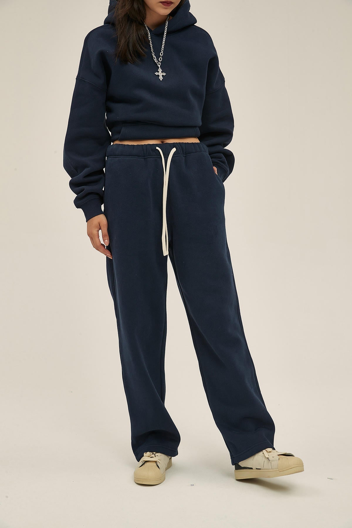 350G Fleece Loose Sports Women Pants