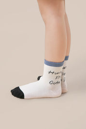 Graphic Letter Children Socks