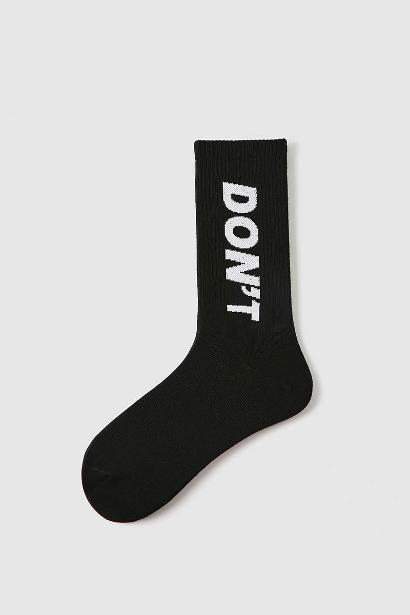 Letter DON'T Printed Men Socks