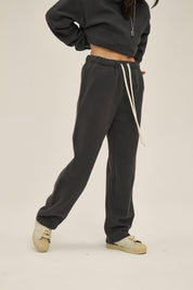 350G Fleece Loose Sports Women Pants