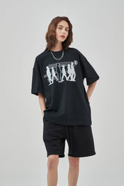 Cotton Print Loose Women T-Shirt