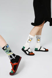 Contrast Lines Women Socks