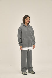 350G Fleece Zip Women Hoodie