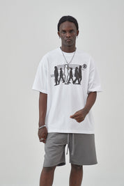 Shadow Print Loose Men T-Shirt