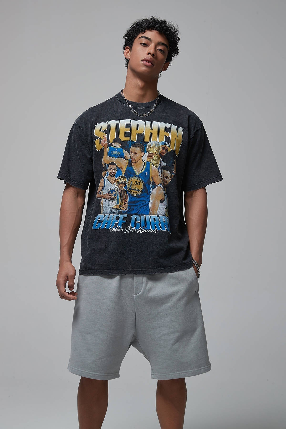 Chef Curry Print Men T-Shirt