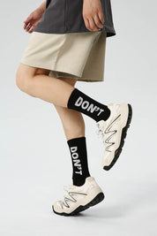 Letter DON'T Printed Men Socks