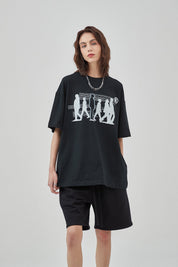 Cotton Print Loose Women T-Shirt