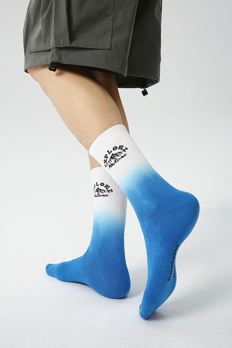 Gradient Print Men Socks