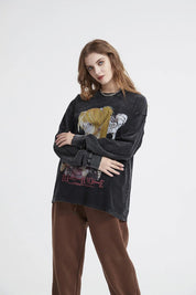 Death Note Print Women Long Sleeve T-Shirt