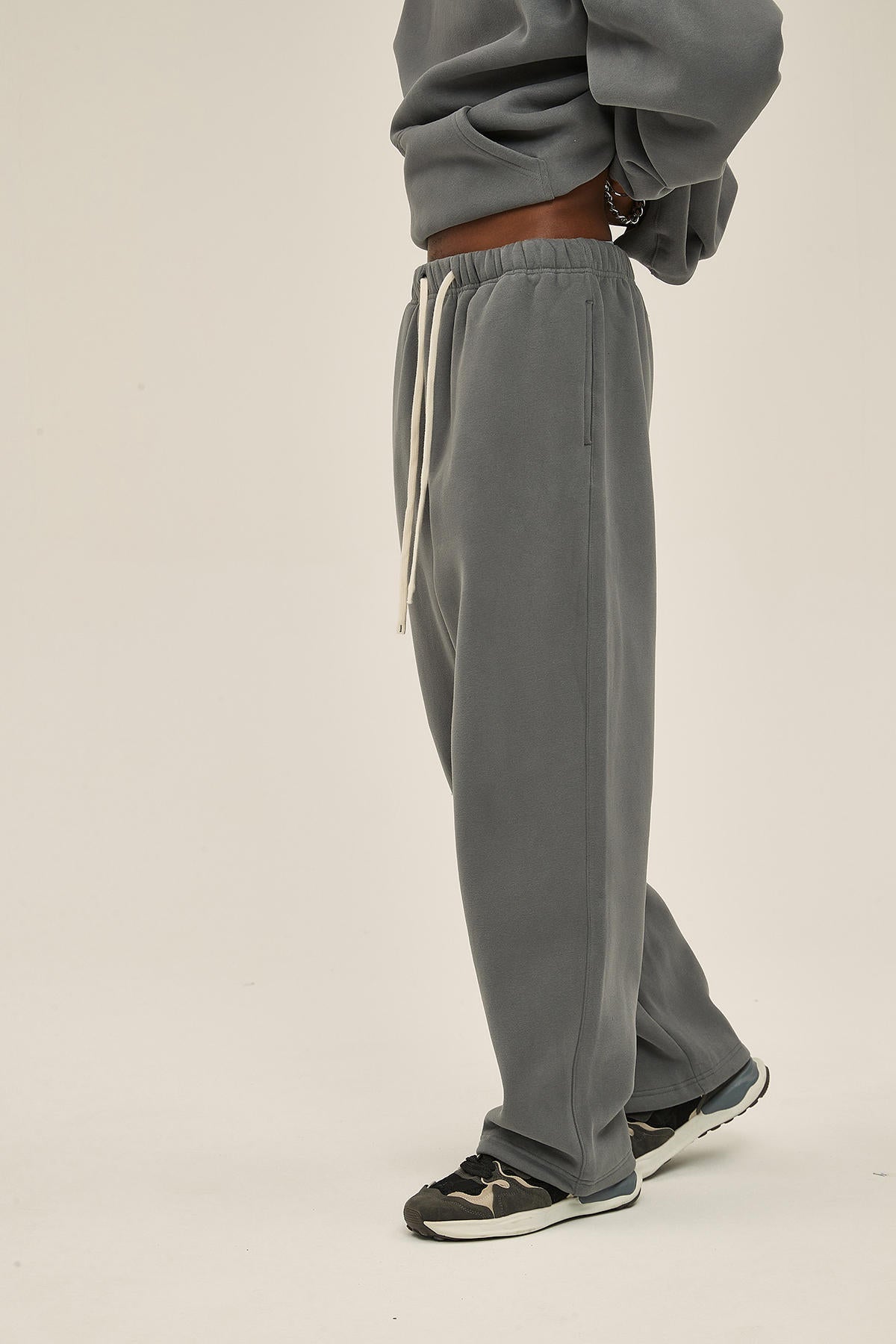 350G Fleece Loose Sports Men Pants