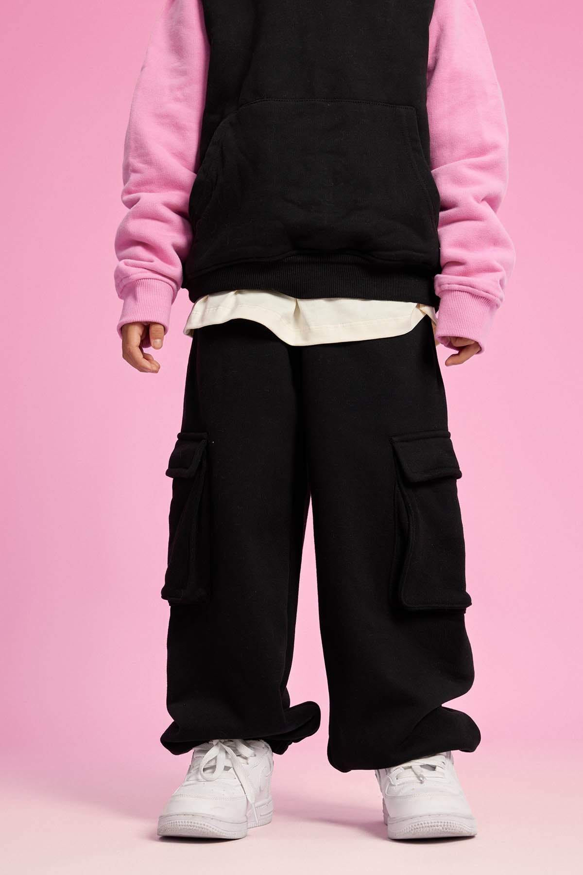 365G Fleece Solid Color Pocket Sweatpants