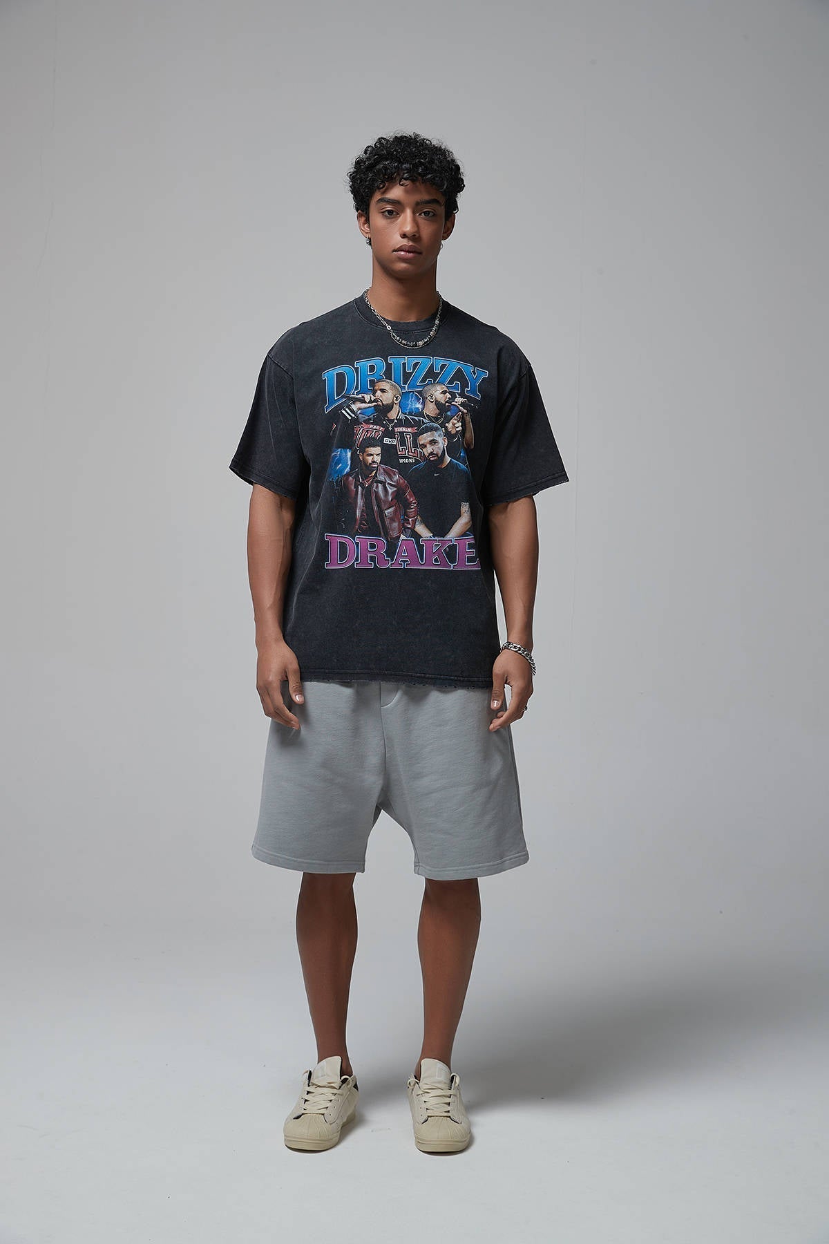 Drake Print Loose Men T-Shirt