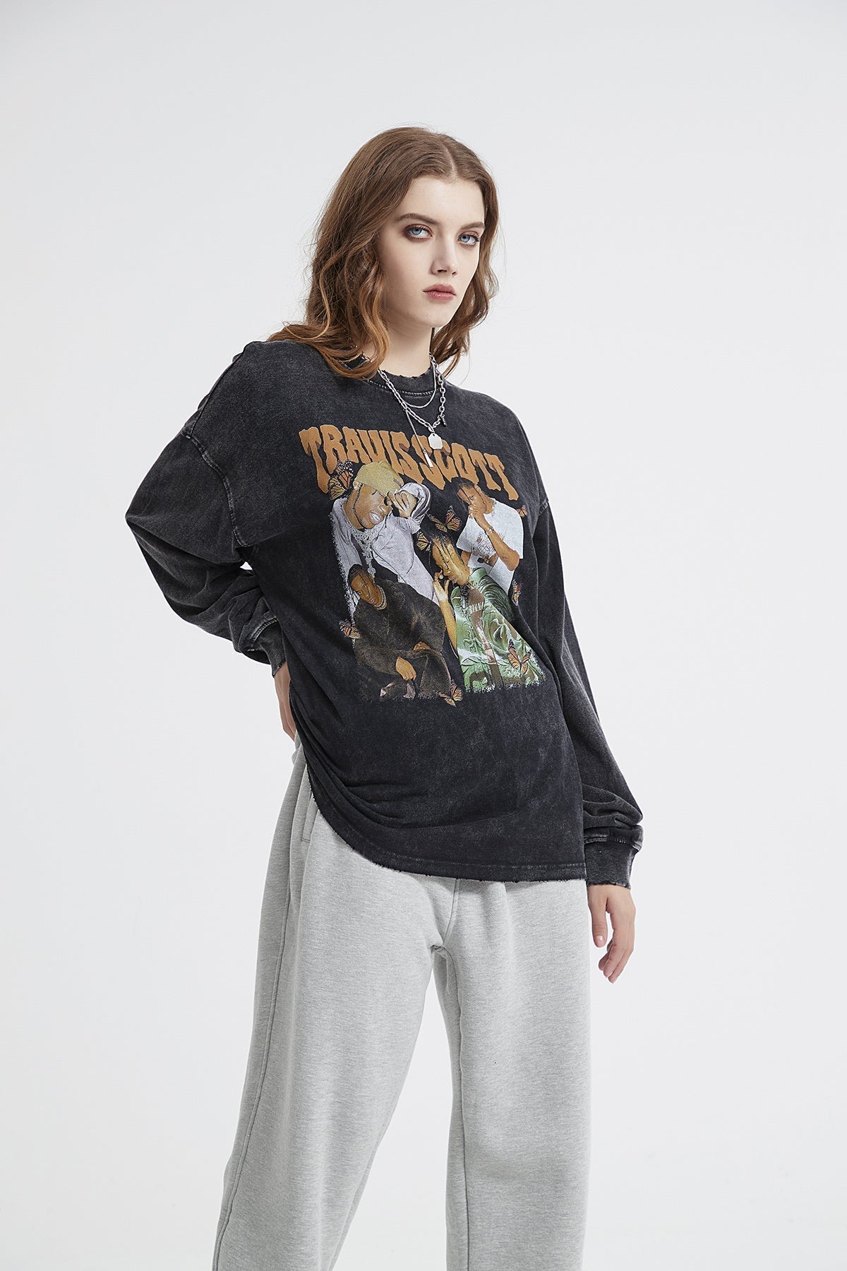 Hip Hop Print Women Long Sleeve T-Shirt